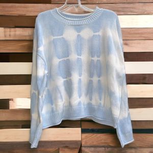Elizabeth and James XL Blue Tie Dye Crewneck Sweater